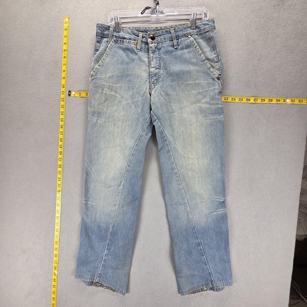 Vintage Levis Engineered Jeans Mens Blue Twisted Zip Fly Altered‎ Hem Fits 32x30
